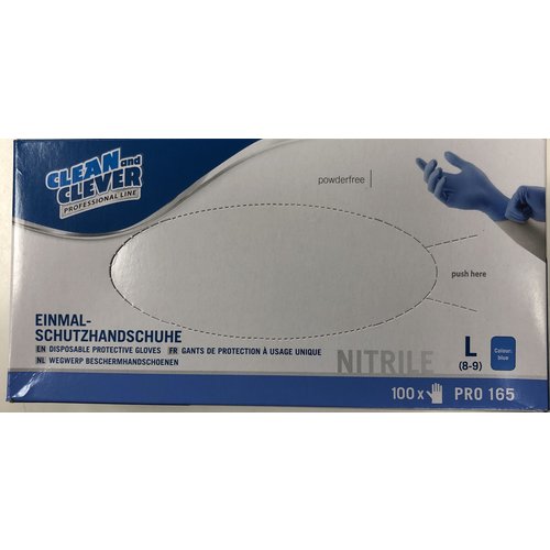 Lifetime Nitril Handschoenen 100 Pcs Maat L  Blauw