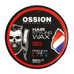 Ossion Ossion Hair Styling Wax - Premium Barber Line  Mega Hold 150 Ml
