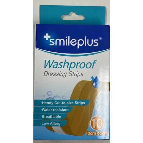 Lifetime Smileplus Pleister - Washproof 10x6 Cm 10 Stuks Lifetime Smileplus Pleister - Washproof 10x6 Cm 10 Stuks