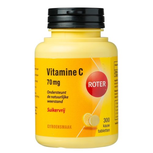 Roter Roter Vitamine C 70 Mg - Suikervrij 300 Kauwtabeletten