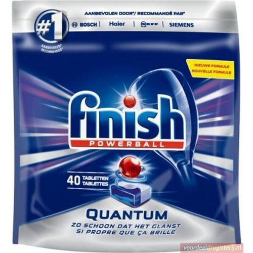 Finish Powerbal Vaatwastablet - Quantum 40 tabletten Finish Powerbal Vaatwastablet - Quantum 40 tabletten