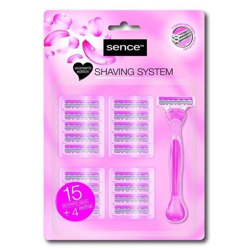 Sence Sence Scheersysteem - 1 Houder + 19 Scheermesjes Sence Sence Scheersysteem - 1 Houder + 19 Scheermesjes