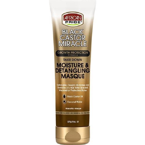 African Pride African Pride Black Castor Miracle Moisture & Detangling Masque - Growth Protection Formula Take Down 227gr