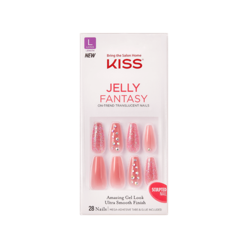 Kiss Kiss Jelly Fantasy Nails - Be Jelly 28 Stuks