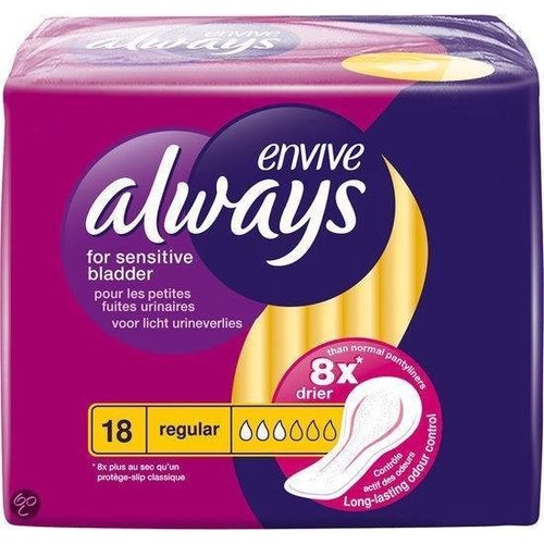 Always Always Envive Maandverband - Regular 18 Stuks Always Always Envive Maandverband - Regular 18 Stuks