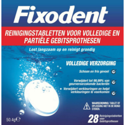 Fixodent Fixodent - Reinigingstabletten Voor Gebitsprothese 28 Stuks