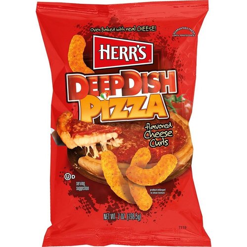 Herr's Herr's - Deep Dish Pizza Flavored Cheese Curls Chips 198,5g Herr's Herr's - Deep Dish Pizza Flavored Cheese Curls Chips 198,5g