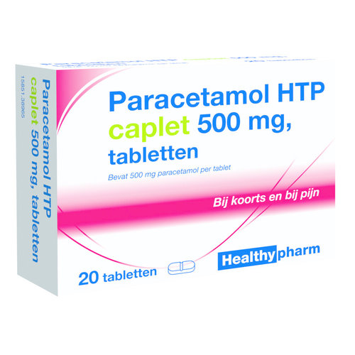 Healthypharm Healthypharm Caplet 500mg - Paracetamol 20 Stuks