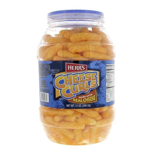 Herr's Herr's - Cheese Curls Chips In Tonnetje 340g