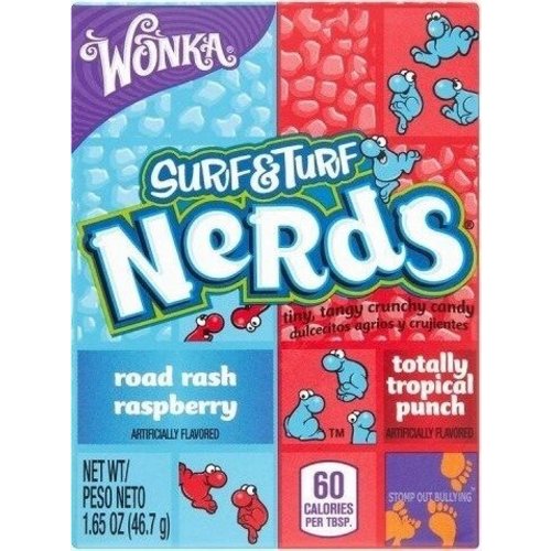 Nerds Nerds - Raspberry & Tropical Punch Snoep 47g Nerds Nerds - Raspberry & Tropical Punch Snoep 47g