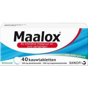Maalox Maalox - Kauwtabletten 40 Stuks Maalox Maalox - Kauwtabletten 40 Stuks