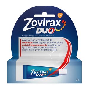 Zovirax Zovirax Duo - Koortslipcreme 2g Zovirax Zovirax Duo - Koortslipcreme 2g