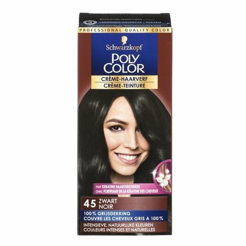 Poly Color Poly Color Haarverf - 45 Zwart Poly Color Poly Color Haarverf - 45 Zwart