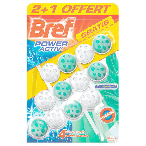 Bref Bref Power Activ Eucalyptus - Toiletblok 3x50g