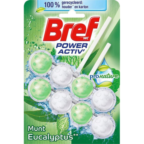 Bref Bref Power Activ Eucalyptus - Toiletblok 2x50g Bref Bref Power Activ Eucalyptus - Toiletblok 2x50g