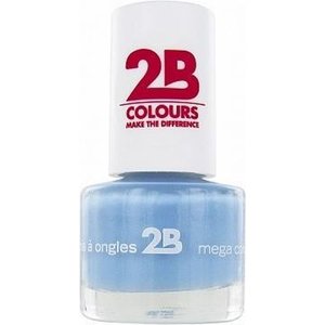 2B 2b Mega Colours Powder Blue 027 - Nail Polish 5,5ml