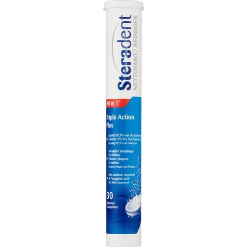 Steradent Steradent Triple Action Plus - Reiniginstabletten 30 Stuks