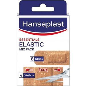 Hansaplast Hansaplast Elastic - Pleisters 8 Strips + 4x 10x6cm