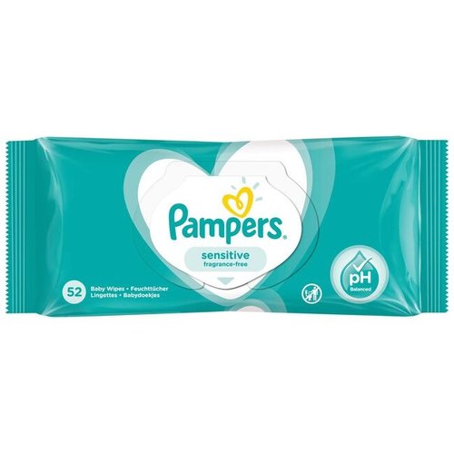 Pampers Pampers Sensitive -  Babydoekjes 52st