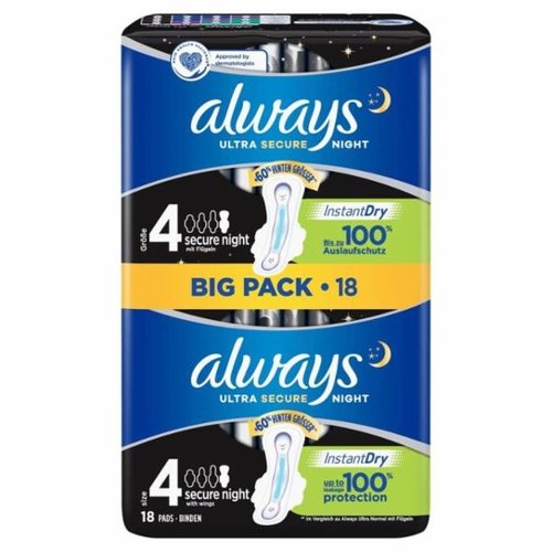 Always Always Ultra Night Instant Dry 18S (Nr4)