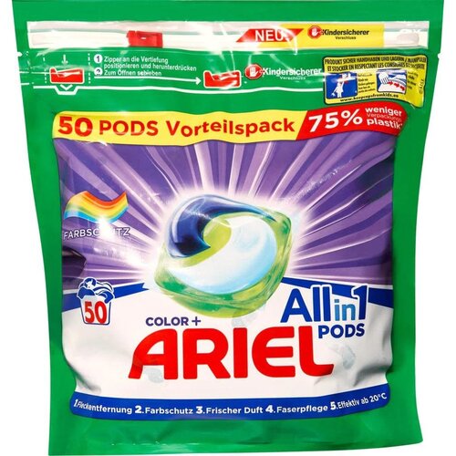 Ariel Ariel All in 1 Pods Colour Wasmiddel - 50 caps Ariel Ariel All in 1 Pods Colour Wasmiddel - 50 caps