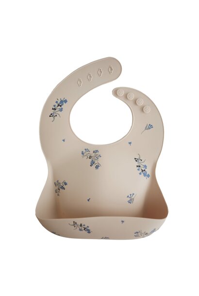 Mushie - Silicone Bib Lilac Flowers