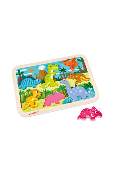 Janod - Houten puzzel Dinosaurus