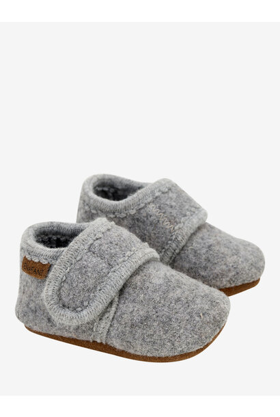 Enfant - Slofjes Wol grey melange 1230