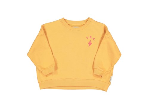 Piupiuchick Piupiuchick - Unisex sweatshirt mango w/ backyard club print