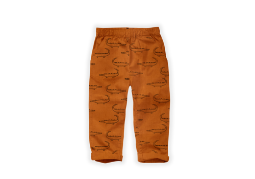 Sproet & Sprout Sproet & Sprout - Woven chino print croco Clay - 6 year
