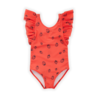 Sproet & Sprout Sproet & Sprout - Swimsuit print strawberry Poppy red
