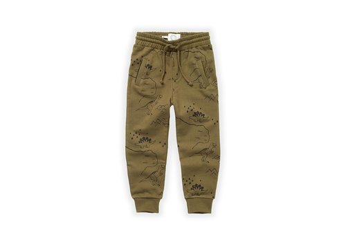 Sproet & Sprout Sproet & Sprout - Sweatpants dino print khaki