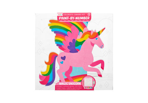 Ooly Ooly – Colorific Canvas Paint by Number Kit – Magical Unicorn