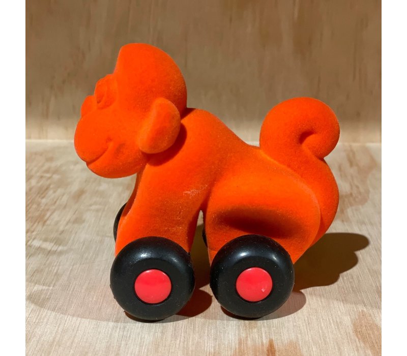 Rubbabu – Dier op wielen kleine Aap  oranje