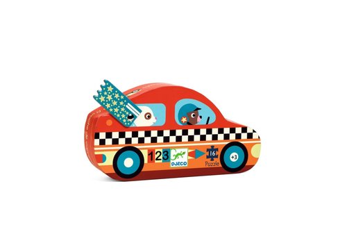 Djeco Djeco - Kartonnen Puzzel Race car