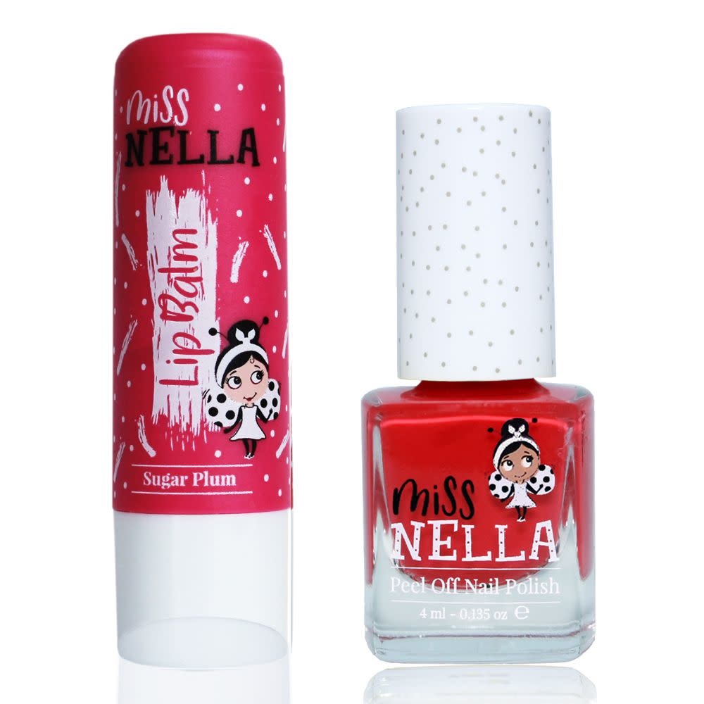 Miss Nella - Duo pack Nagellak + Lipbalm Sugar Plum-1