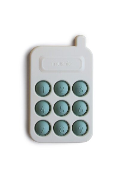 Mushie - Press toy cellphone cambridge blue