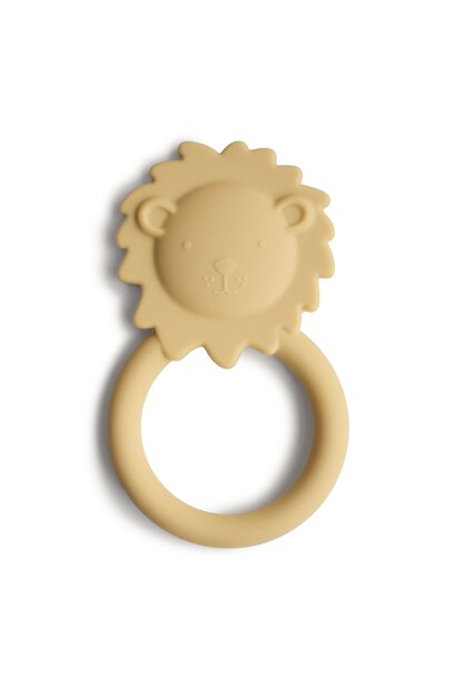 Mushie - Teether Lion soft yellow