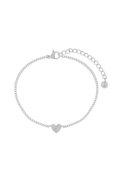 Armband zilver - Flamed heart kids