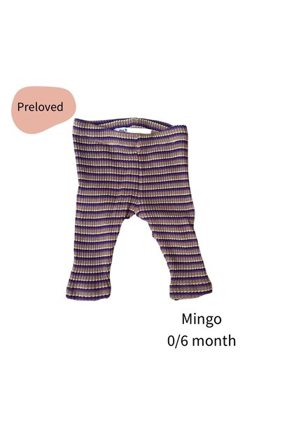 Mingo Legging Purple Stripe 0/6 month