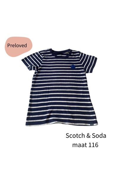 Scotch & Soda T shirt stripe maat 116