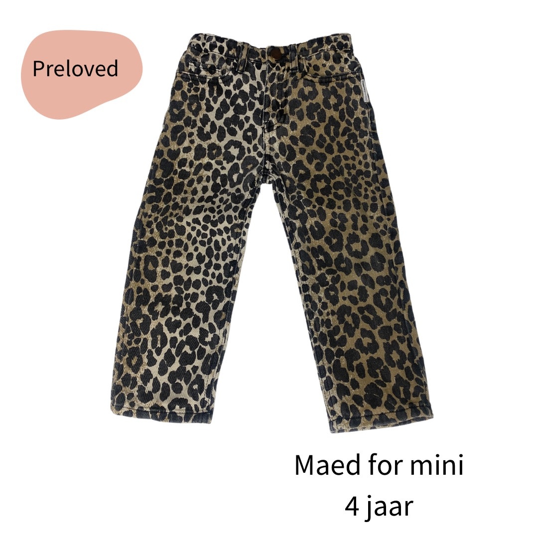 Maed for mini leopard jeans maat 104-1