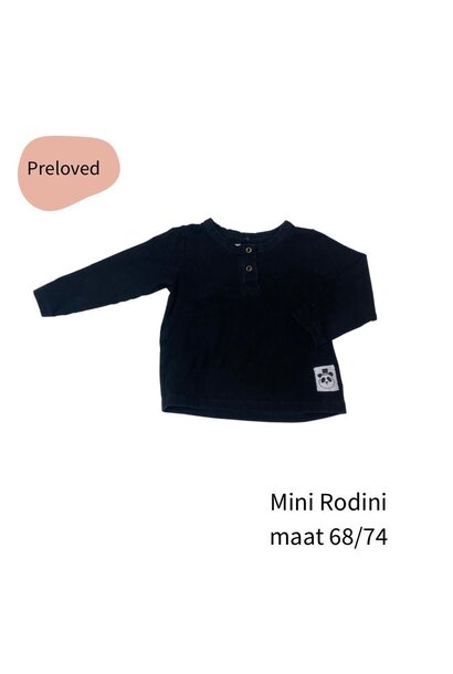 Mini Rodini longsleeve black maat 68/74