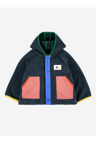 Baby Color Block polar hooded jacket 223AB102