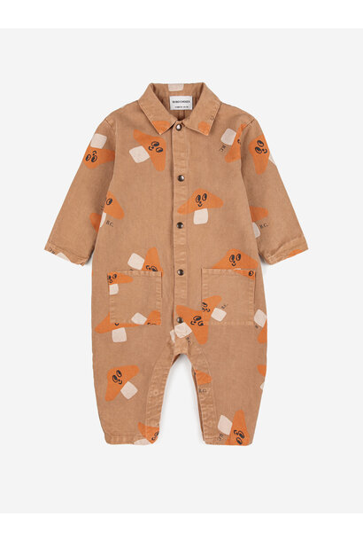 Baby Mr. Mushroom all over woven overall 223AB079