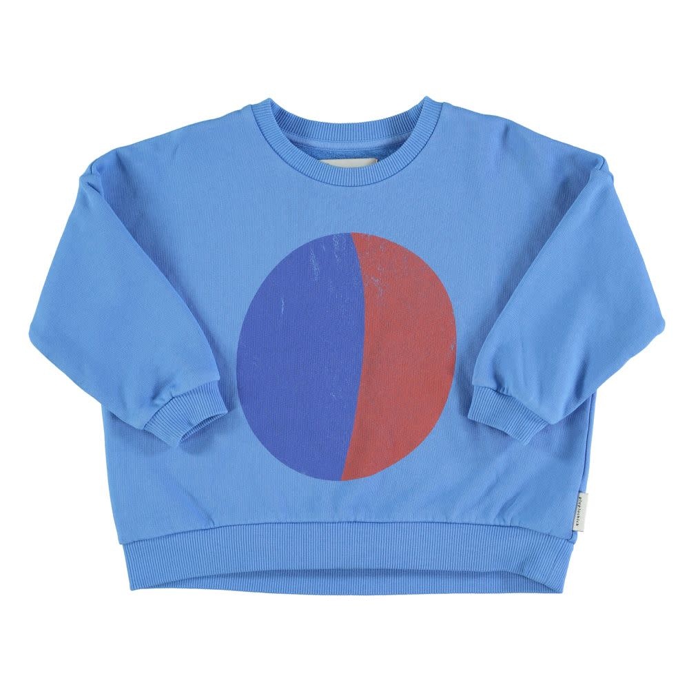 Sweatshirt blue circle print-1