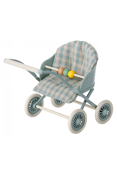Poppenhuis Metalen kinderwagen duo baby - mint