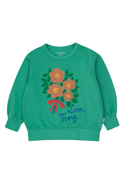 Love flowers sweatshirt emerald
