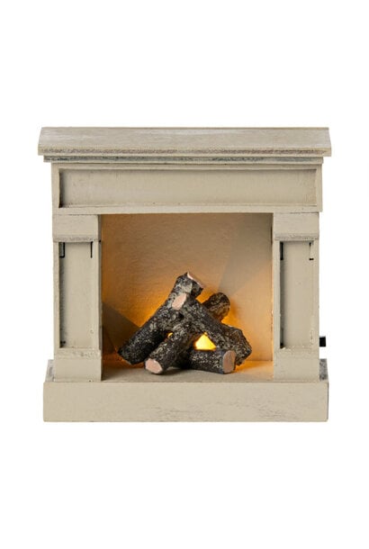 Maileg - Fireplace, Mouse - Off white