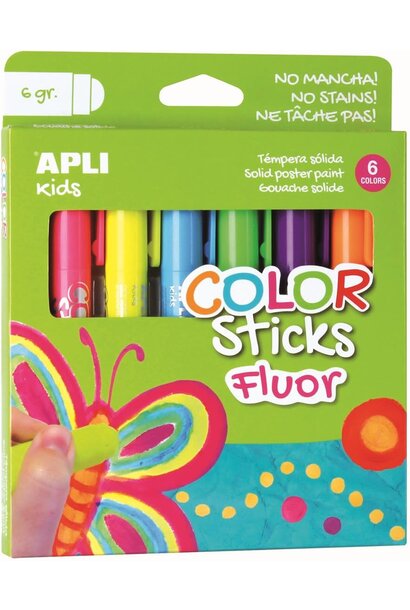 APLI - Color Stick fluor 6  kleuren